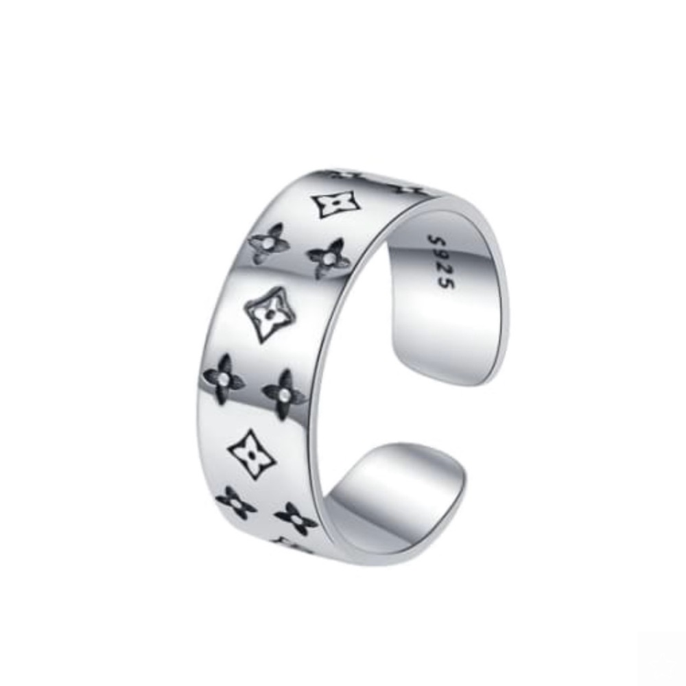 925 Sterling Silver Cross Vintage Band Ring